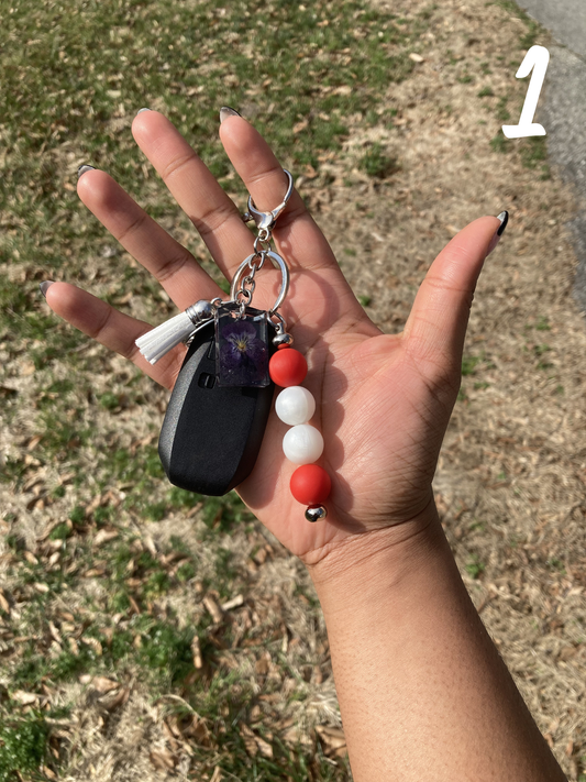 African Violet Keychain
