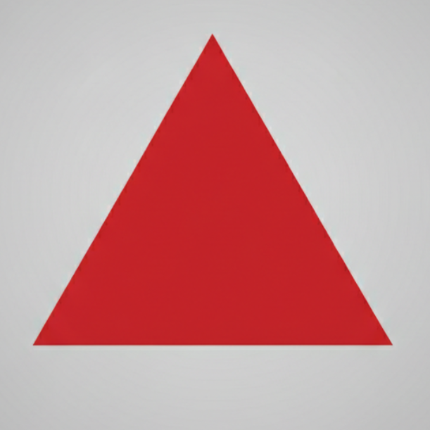 Crimson Triangle Matte Silver